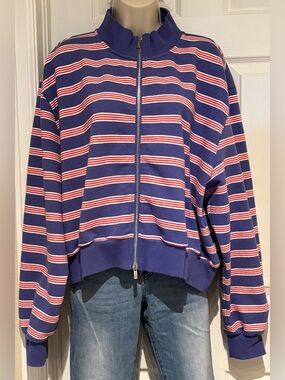 Parke Coastal Collection Zip up mock neck